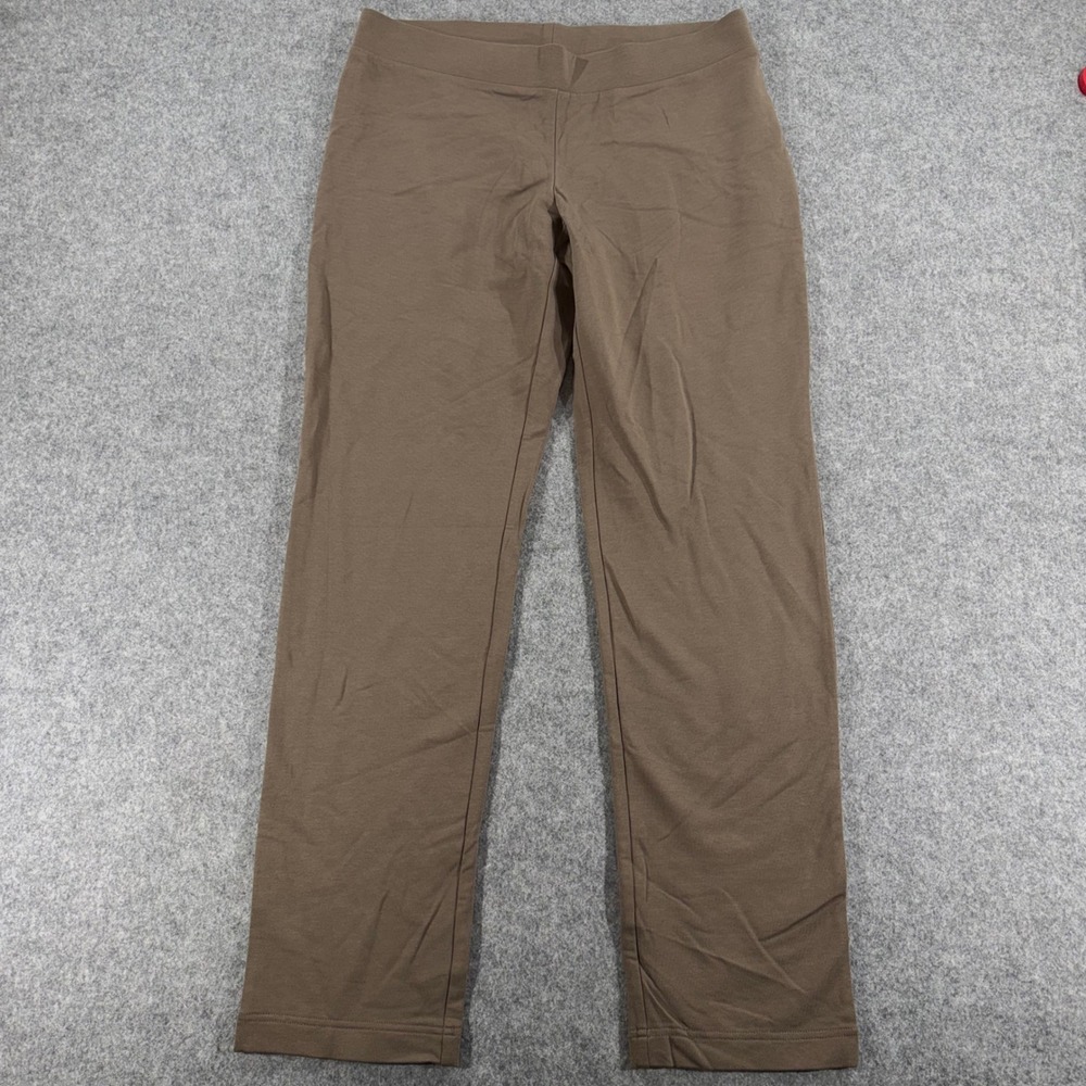 Pure Jill J. Jill Slim Leg Pants Brown Pull On Knit Trousers Small